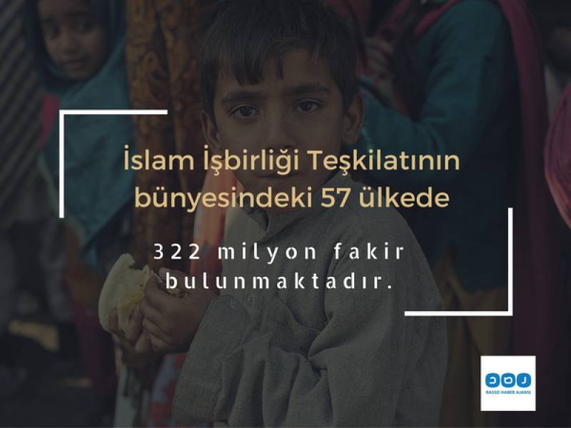İslam İşbirliği Teşkilatının bünyesindeki 57 ülkede 322 milyon fakir bulunmaktadır