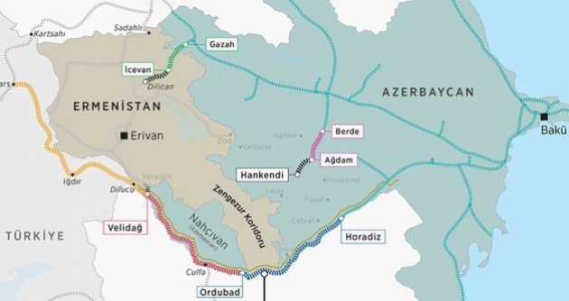 Zengezur Koridoru'nun önemi Zengezur Koridoru'nun hayata geçirilmesiyle Türk Dünyası’nın ticari, lojistik ve siyasi bağları güçlenecek. Çok karmaşık bu denklemin en önemli tarafları; İran, Ermenistan, Azerbaycan, Rusya ve Türkiye.