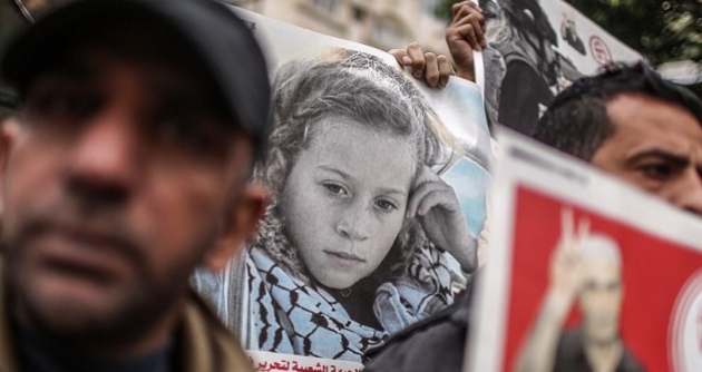 Gazze'de Filistinli tutuklulara destek gsterisi